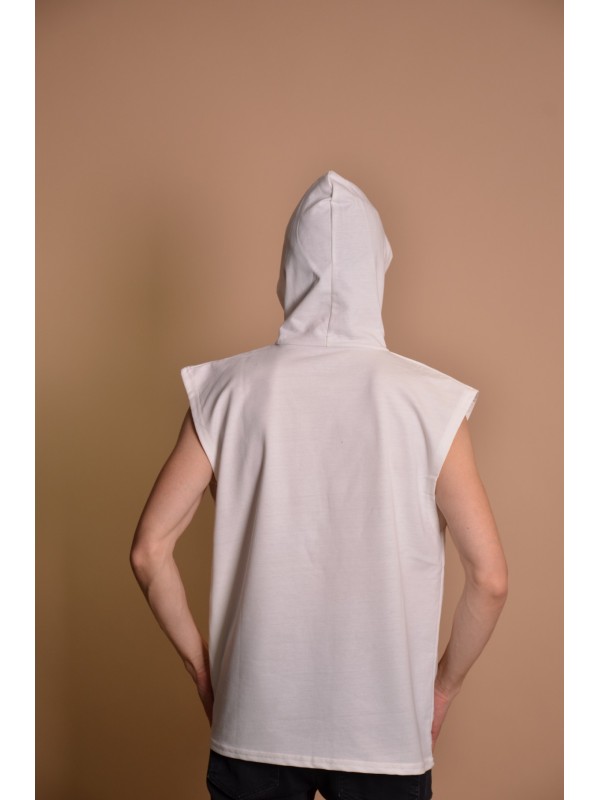 21166 White Мъжка тениска без ръкави