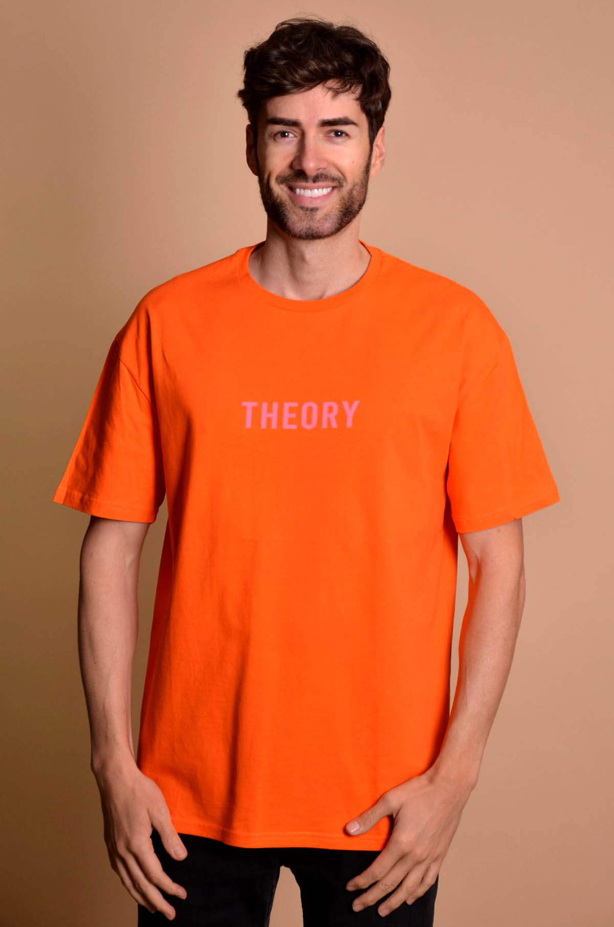 2133-3 Orange Мъжка овърсайз тениска