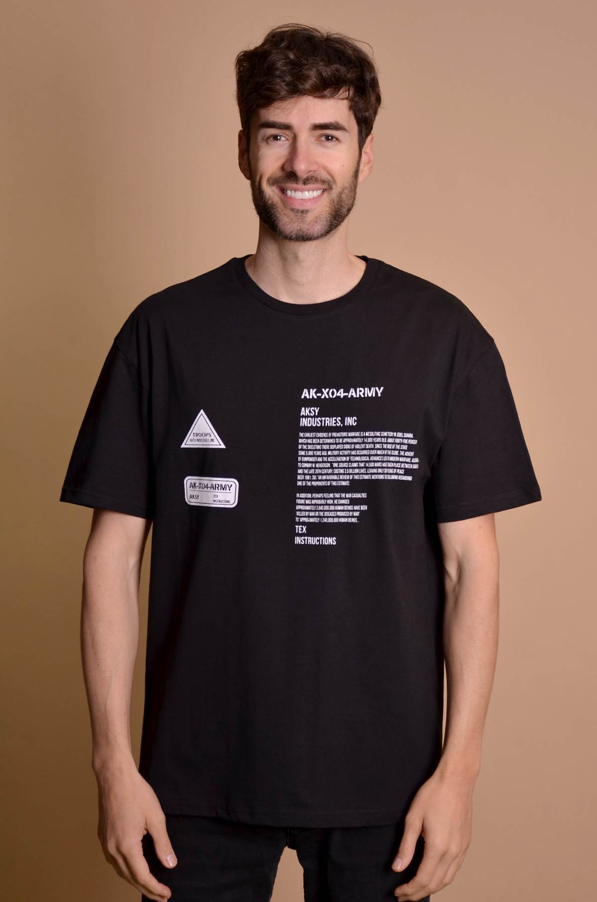 2133-1 Black Мъжка овърсайз тениска