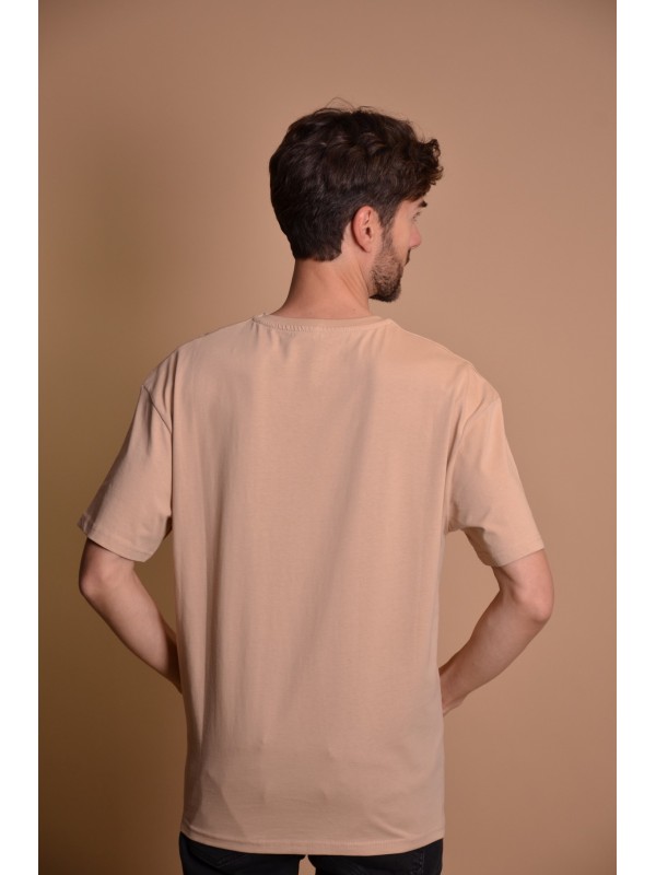 2133-1 Brown Мъжка овърсайз тениска