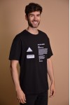 2133-1 Black Мъжка овърсайз тениска