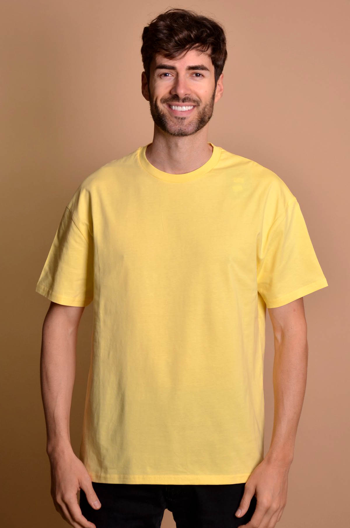 2133-2 Yellow Мъжка овърсайз тениска