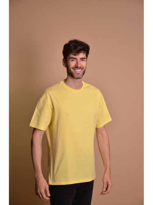 2133-2 Yellow Мъжка овърсайз тениска