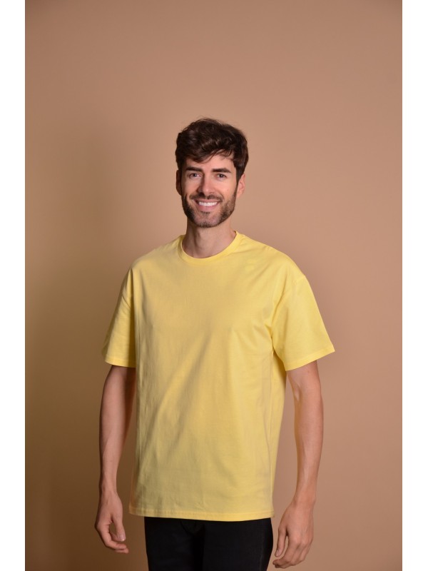2133-2 Yellow Мъжка овърсайз тениска