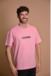 2133-6 Pink Мъжка овърсайз тениска