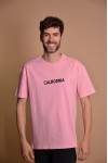 2133-6 Pink Мъжка овърсайз тениска