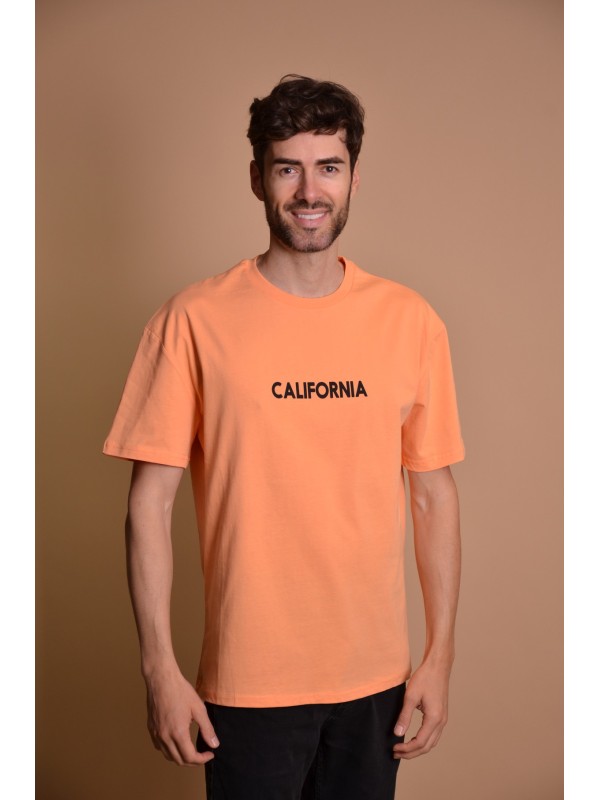 2133-6 Orange Мъжка овърсайз тениска