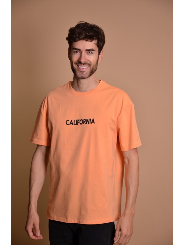 2133-6 Orange Мъжка овърсайз тениска