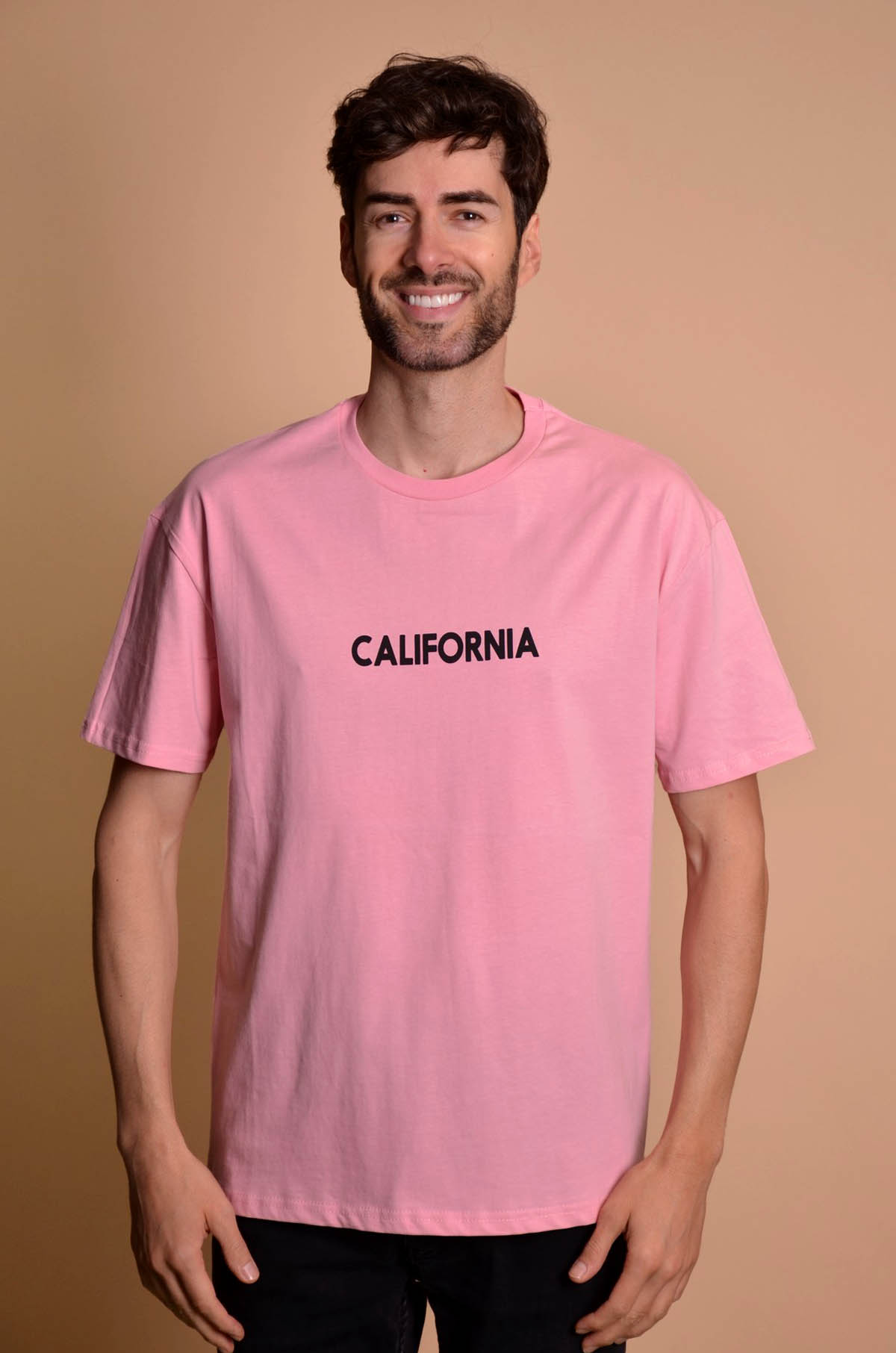 2133-6 Pink Мъжка овърсайз тениска