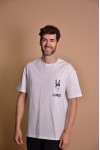 2133 White Мъжка овърсайз тениска