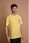 2133-4 Yellow Мъжка овърсайз тениска