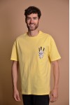 2133-4 Yellow Мъжка овърсайз тениска