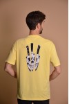 2133-4 Yellow Мъжка овърсайз тениска
