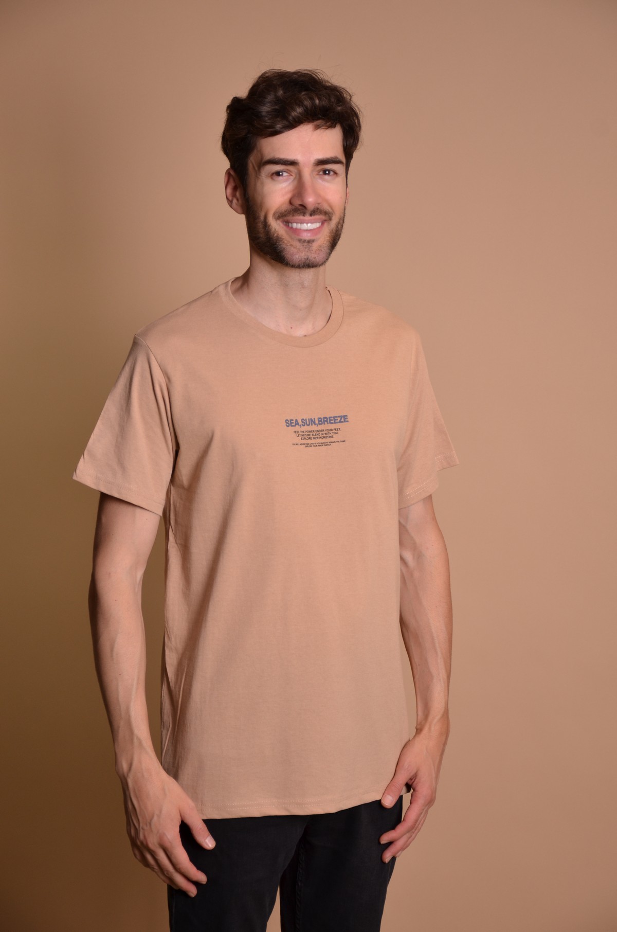 2163-1 Brown Мъжка тениска