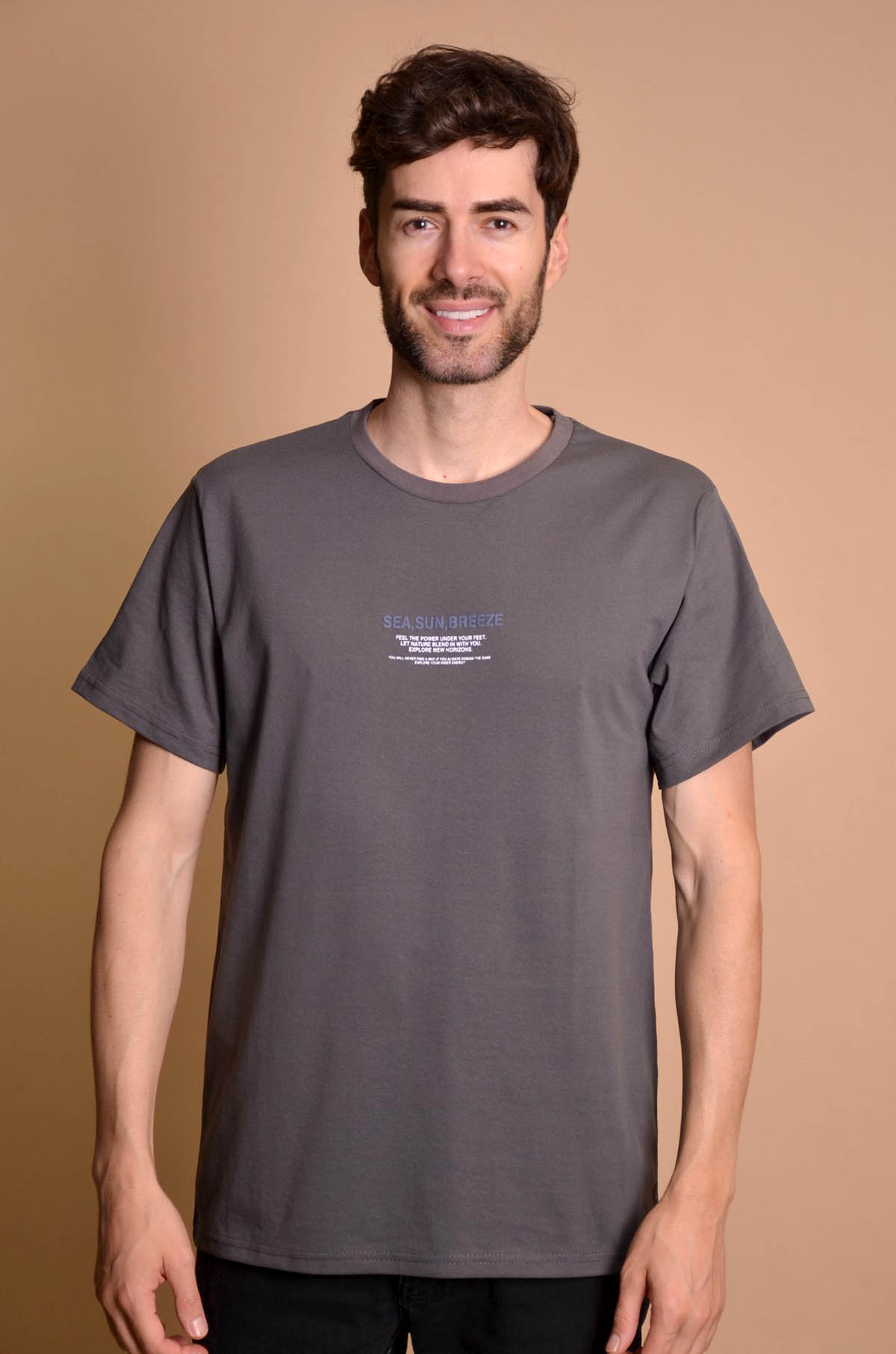2163-1 Grey Мъжка тениска
