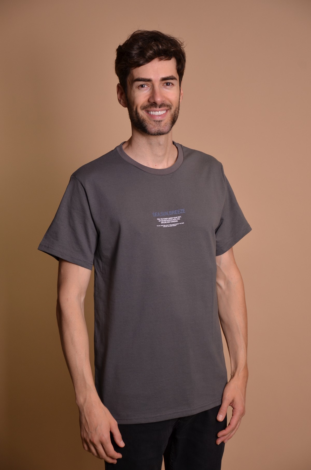 2163-1 Grey Мъжка тениска