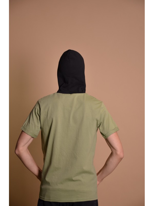 23Y15 Khaki Мъжка тениска с качулка