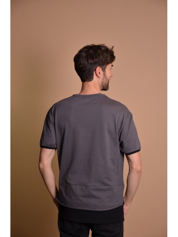 23Y203 Anthracite Мъжка овърсайз тениска