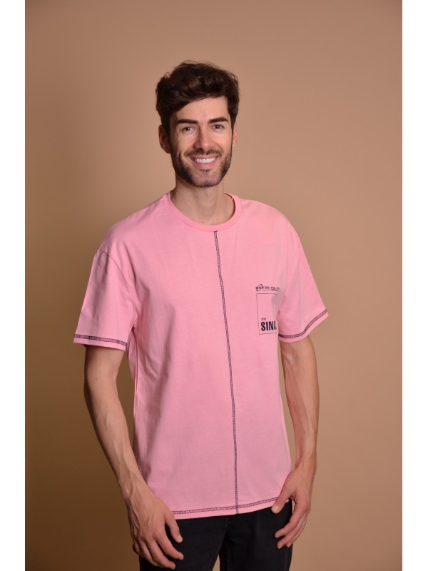 23Y50 Pink Мъжка овърсайз тениска