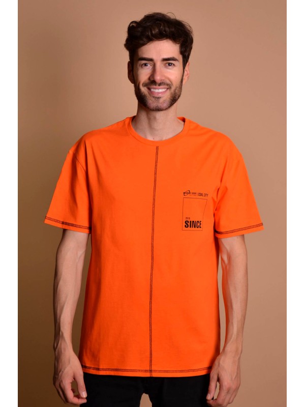 23Y50 Orange Мъжка овърсайз тениска