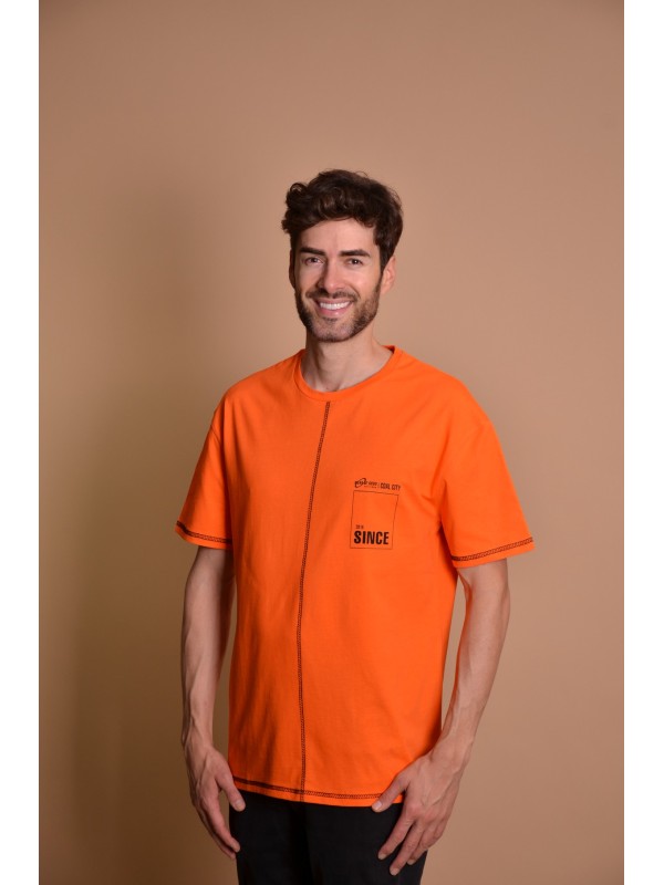 23Y50 Orange Мъжка овърсайз тениска