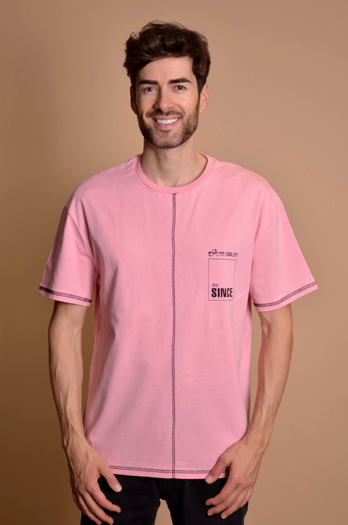 23Y50 Pink Мъжка овърсайз тениска