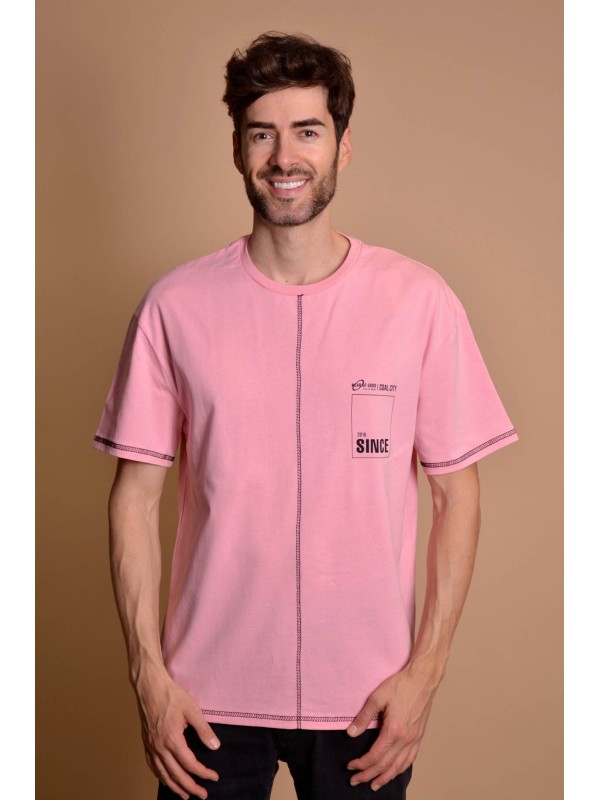 23Y50 Pink Мъжка овърсайз тениска