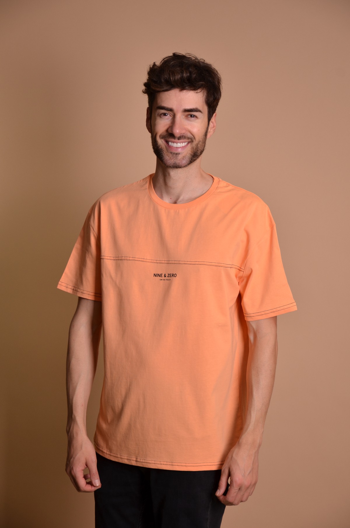 23Y58 Orange Мъжка овърсайз тениска