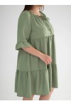 111765 Green Дамска рокля в макси размери