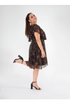 112004 Black/Red Дамска рокля в макси размери