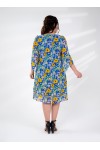 112047 Blue Дамска рокля в макси размери