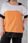 112939 Orange Дамска тениска в макси размери