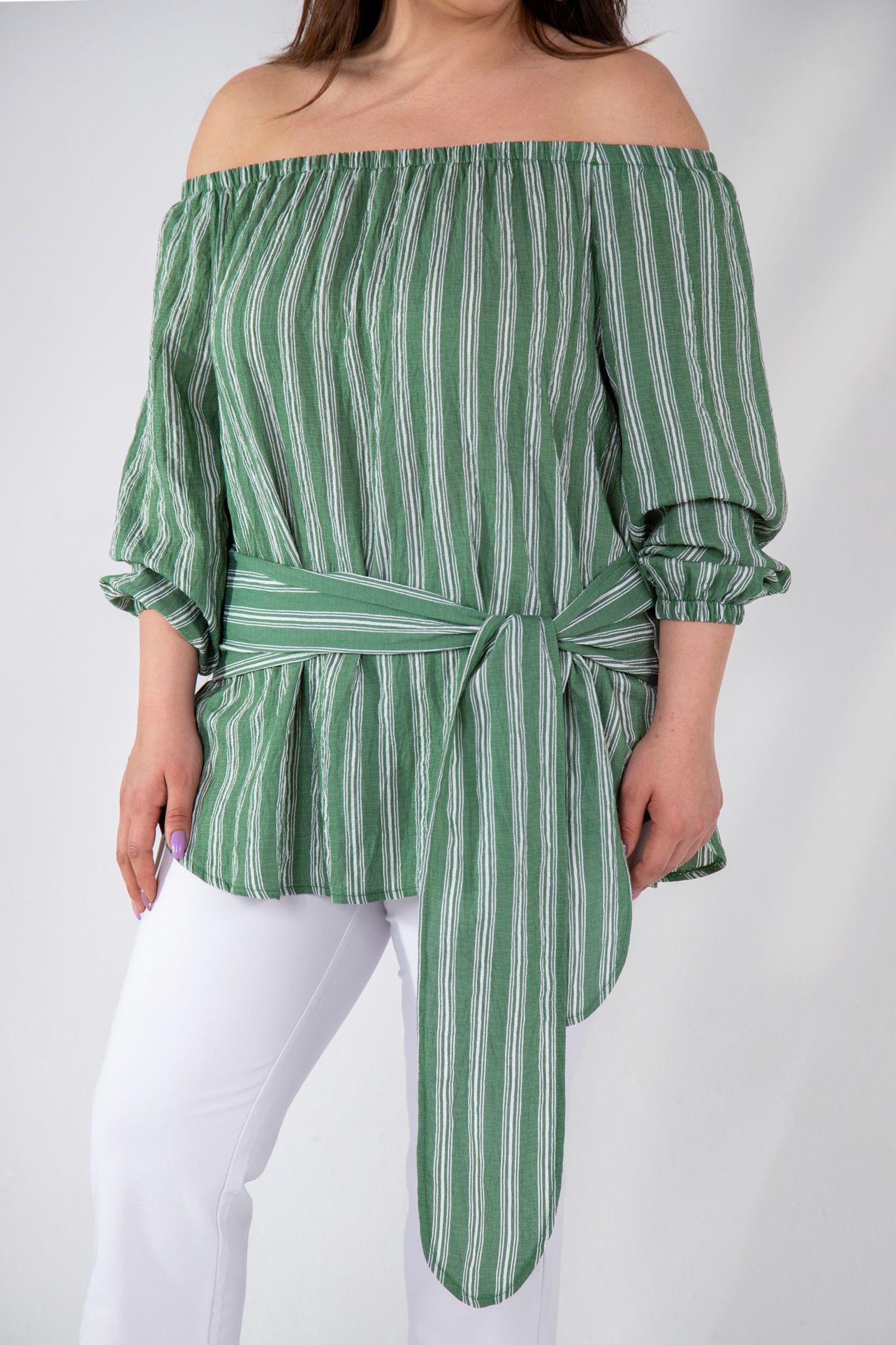 121848 Green Дамска блуза в макси размери 121848 Green Дамска блуза в макси размери