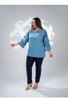 121910 Blue Дамска блуза в макси размери 121910 Blue Дамска блуза в макси размери