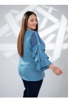 121910 Blue Дамска блуза в макси размери 121910 Blue Дамска блуза в макси размери