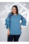 121910 Blue Дамска блуза в макси размери 121910 Blue Дамска блуза в макси размери