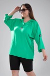 122008 Green Дамско горнище в макси размери