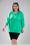 122008 Green Дамско горнище в макси размери