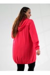 122030 Red Дамско горнище в макси размери