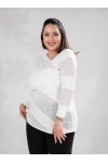 122052 White Дамска блуза в макси размери