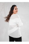 122052 White Дамска блуза в макси размери