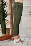 1709 Khaki Дамски панталони в макси размери