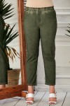 1709 Khaki Дамски панталони в макси размери
