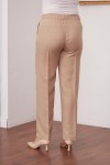 1741 Beige Дамски панталони в макси размери