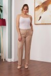 1741 Beige Дамски панталони в макси размери