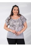 210059 Grey Дамска тениска в макси размери