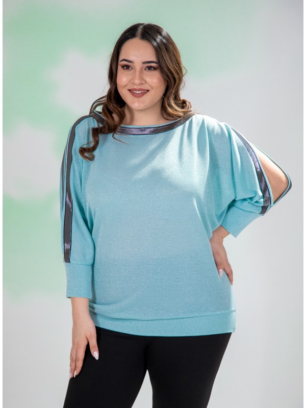 333100 Blue Дамска блуза в макси размери 333100 Blue Дамска блуза в макси размери