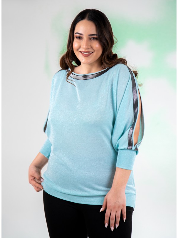 333100 Blue Дамска блуза в макси размери 333100 Blue Дамска блуза в макси размери