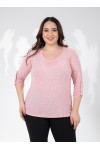 333102 Pink Дамска блуза в макси размери
