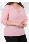 333102 Pink Дамска блуза в макси размери